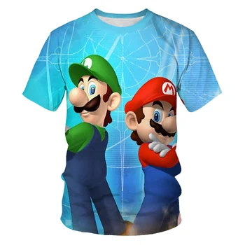 Vėliau Harajuku Klasikiniai žaidimai, Super Mario vaikų Berniukų ir mergaičių marškinėliai Super Smash Bros 3D t-shirt hip-hop marškinėlius streetwear