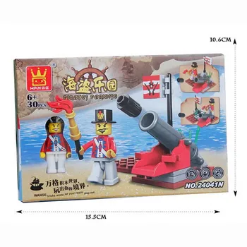 WANGE Piratų Rojus Blokai Vaikų Švietimo Plytų Žaislai, Modeliai ir Statybos Žaislas Langelyje Suderinama Su Legoe