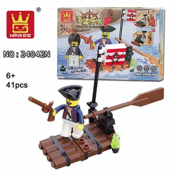 WANGE Piratų Rojus Blokai Vaikų Švietimo Plytų Žaislai, Modeliai ir Statybos Žaislas Langelyje Suderinama Su Legoe