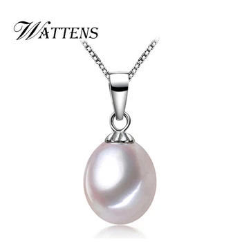 WATTENS perlų papuošalai gėlavandenių Perlų vėrinį bohemijos juoda Balta perlų papuošalai bijoux femme karoliai moterys 9-10mm pearl