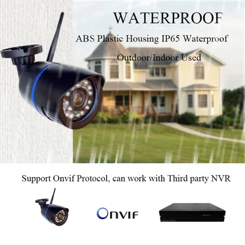 WiFi, 2MP, 1080P Audio HD IP vaizdo Kamera Belaidžio Patalpų Lauko Vandeniui Kulka CCTV Kameros Onvif Priežiūros Saugumo VAIZDO Kamera
