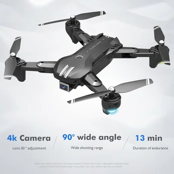 Willkey LED H168 Naujas RC Drone 4K HD Dual Camera WIFI FPV Profesinės aerofotografija Sraigtasparnis, Sulankstomas Quadcopter Dron