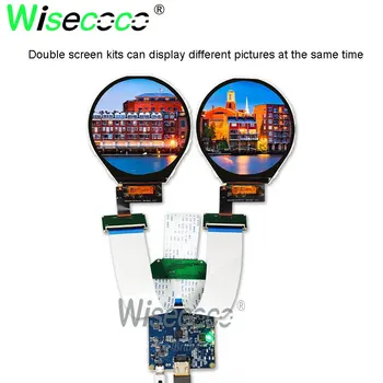 Wisecoco 3.4 colių ips ratas LCD apvalus ekranas 800*800 350 nitų ryškumo 39 smeigtukai su MIPI HDMI micro USB vairuotojo lenta