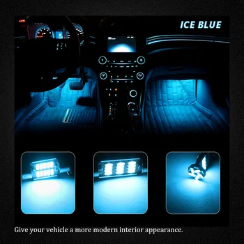Wolflamp 14Pcs White Ice Blue Canbus LED Interjero Automobilio Šviesas 2005-2010 M. Jeep Grand Cherokee Žemėlapis Šviesos Licenciją Plokštelės Lemputės