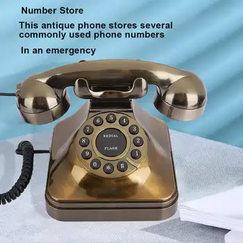 WX-3011# Antikvariniai Bronzos Telefono Vintage Retro Fiksuotojo ryšio Telefono Darbastalio Skambinančiųjų Namų, Biuro, Viešbučio, Antikvariniai Ryšio telefono