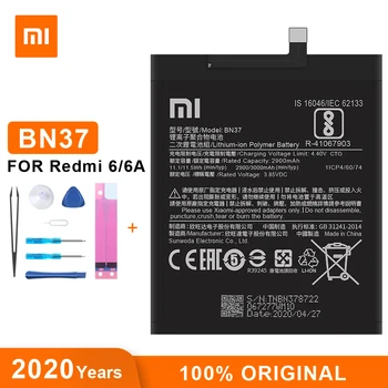 Xiao Mi Originalios Baterijos BN37 3000 mAh už Xiaomi Redmi 6 Redmi6 Redmi 6A Aukštos Kokybės Telefoną, Baterijos Pakeitimas