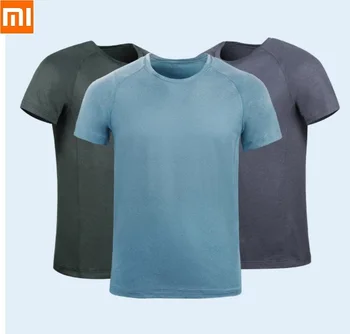 Xiaomi Vyrai greitai-džiovinimo shirt Drėgmės absorbciją kvėpuojantis Atspindintis Quick Dry Trumpas Rankovėmis Veikia Sporto Viršūnės