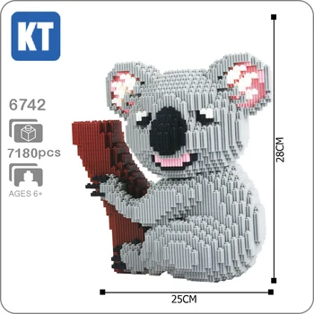 Xizai 6742 Animacinių filmų koalos Koalas Gyvūnų Eglutė 3D Modelis 