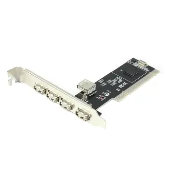 XT-XINTE USB 2.0 4 Port 480Mbps PER HUB Valdiklio plokštė PCI Adapter PCI Korteles į PCI USB2.0 Stalinis Kompiuteris Dropshipping