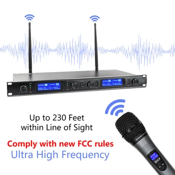 XTUGA Aukščiausios Kokybės EW240PLUS 4 Kanalų Belaidžiai Mikrofonai Sistema UHF Karaoke Belaidžius 4 rankinės Namuose šalis