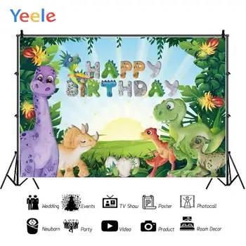 Yeele Pavasario Carton Baby Happy Birthday Photocall Photophone Fotografijos Backdrops Fotografijos Fonas Fotostudija
