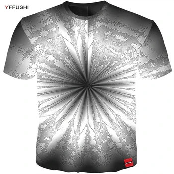 YFFUSHI Vyrų 3d marškinėliai Mados Vasaros marškinėliai Viršų Suknelė Cool Grūsti Liepsna 3d Vyrų Aukštos Kokybės Hip-Hop Trišakiai Plius Dydis 5XL