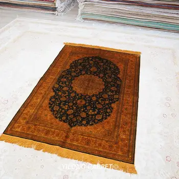 Yilong 4'x6' Qum šilko kilimų vantage antikvariniai tabriz persų kilimai ( TJ169A)