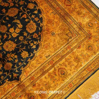 Yilong 4'x6' Qum šilko kilimų vantage antikvariniai tabriz persų kilimai ( TJ169A)