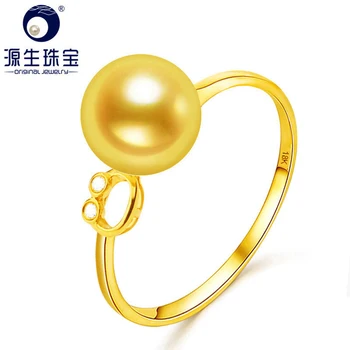 YS 18k Auksinis 7.5-8mm Originalus Japonų Akoya Pearl Ring Sužadėtuvių