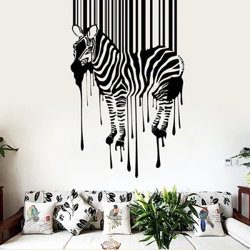 Zebra Modelis Siena Lipdukas Namų Kambarį Nuimamas Dekoro, Sienų Lipdukai Mados Decal Kūrybos Lipdukai Gyvūnų 4085
