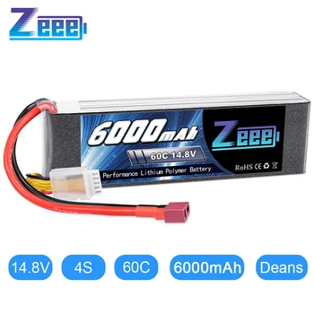 Zeee Lipo Baterija 14.8 V 60C 6000mAh Dekanai Plug 4S Lipo Baterija yra RC Plokštumos, FPV RC Valtis, Automobilis, Sunkvežimis, Sraigtasparnis
