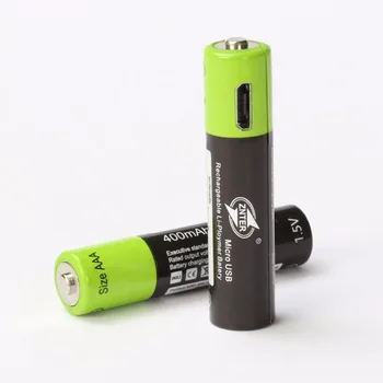 ZNTER 1/2/4PCS Mirco USB Įkraunama Baterija 400mAh AAA 1,5 V Žaislai Nuotolinio valdymo pultelio baterijas, Ličio Polimerų Akumuliatorius