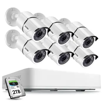 ZOSI H. 265+ Super HD 5MP Namų Vaizdo Stebėjimo Komplektas 8CH CCTV DVR Rinkinys, 6pcs 5MP vidaus/Lauko Vandeniui Saugumo kamerų Sistema