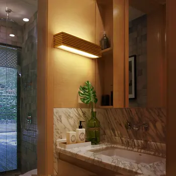 Šiaurės Japonų stiliaus medinės vidaus sienos lempa, modernus minimalistinio sienos lempa, naktiniai staleliai, lempa kūrybinio gyvenimo kambario, miegamasis AC220V