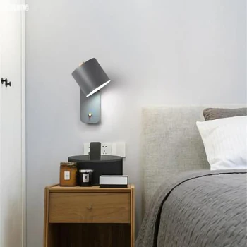 Šiaurės Paprastumo LED sienos lempos Pasukti geležies ir nuotaika apšvietimo šviestuvas, uždaras miegamasis, studijų naktiniai kambarį šviesos sconces