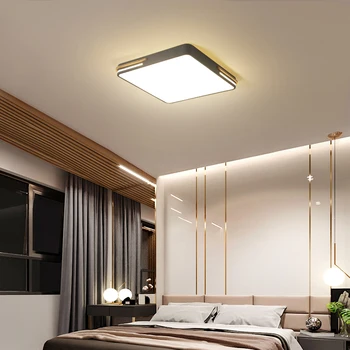 Šiaurės šalių Šiuolaikinio Minimalistinio Rectangel/Kvadratas Miegamasis Lempos 2020 Naujų Atmosferos Gyvenimo Kambario, Miegamasis Šviesos diodų (LED) Macaron Lubų Lempa