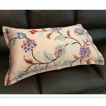 šilko užvalkalas 2 pusių šilko pagalvė padengti voką atgal spausdinti rožinės spalvos audinio gėlių spalvos oksfordo pillowacase ls1505-22