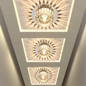 Šiuolaikinių LED kristalų flush mount Lubų Apšvietimas, praėjimų koridoriaus apšvietimas miegamajame kūrybos kambarį paprastas balkonas lempos