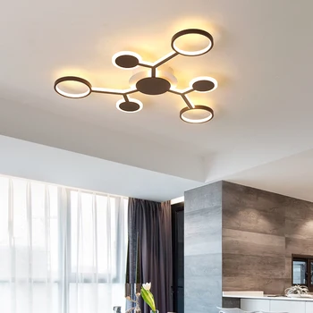 Šiuolaikinių LED šviestuvo apšvietimo gyvenimo kambario, miegamasis, valgomasis studijuoti kambarys nuotolinio lubų liustra apšvietimo apdaila