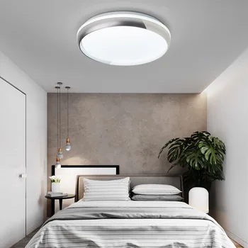 Šiuolaikinės nuotolinio valdymo tamsos minimalistinio apvalus LED lubų šviesos, svetainė, miegamasis, studijų hotel restaurant lempos