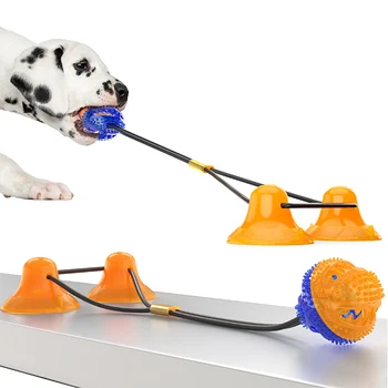 Šunelis Žaislai Silicio siurbtukas Vilkikas šuns žaislas Šunims, Stumti Kamuolį Žaislo Augintinio Dantų Valymas Šunų dantų šepetėlį už Šuniuką didelis Šuo Kandžioja Žaislą