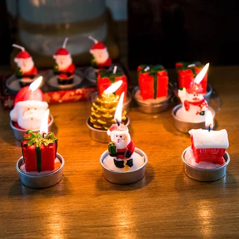 Šventiniai reikmenys animacinių filmų Kalėdų žvakės Kūrybinių atostogų dekoracijos Kalėdų Senelio dovanos