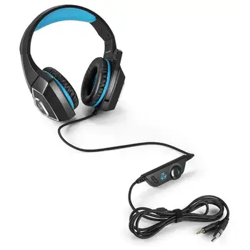 Žaidimų Ausinės ausinės Casque Surround Sound Over-Ear ausinės su Mikrofonu laidinio LED Nešiojamas 