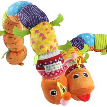 Žaislai, Muzikos Dalykų Caterpillar Su Žiedas Varpas Mielas Animacinių Filmų Gyvūnų Pliušinis Lėlės Ankstyvo Mokymosi, Švietimo, Vaikams, Žaislai
