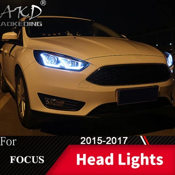 Žibintas Automobilio Ford Focus-2017 Focus, 4 Žibintai, Rūko Žibintai Dienos Veikia Šviesos DRL H7 LED Bi Xenon Lemputės Automobilių Priedų