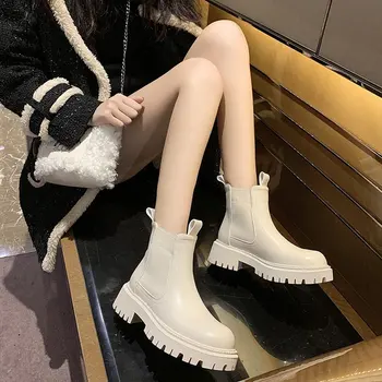 Žieminiai batai ponios batai warm-up pliušinis žiemos moterų short boots sniego batai balti batai