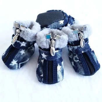 Žiemą Šunelis Batai Medvilnės Ne Slydimo Šilti Sniego Batai Mažų Šunų Kojinės Reikmenys York Čihuahua Teddy Pomeranijos Produktas