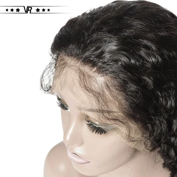 Žmogaus Plaukų Nėriniai Priekiniai Perukai Juoda Moteris Giliai Garbanotas Brazilijos Plaukų Natūralų Kūdikio Plaukų Linija