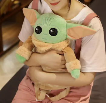 Žvaigždžių Karai babyYoda kuprinę pliušinis žaislas kuprinė lėlės Yoda kūdikio pagalvė anime simbolių aplink Kalėdų gimtadienio dovanos