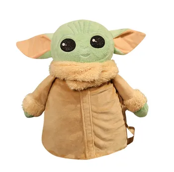 Žvaigždžių Karai babyYoda kuprinę pliušinis žaislas kuprinė lėlės Yoda kūdikio pagalvė anime simbolių aplink Kalėdų gimtadienio dovanos