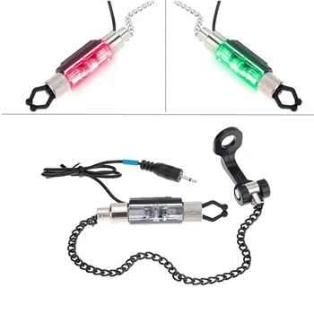 Žvejybos Bite Signalizacijos LED Lemputė, Karpis, Grandinės Pakaba Swinger Indikatorius Raudona / Žalia Šviesa Spalva Pasirinktinai